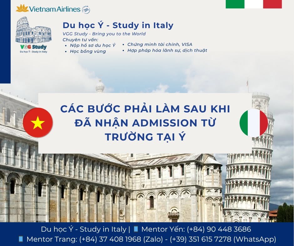 Ảnh minh họa: SAU KHI NHẬN ADMISSION TỪ TRƯỜNG Ý, SINH VIÊN VIỆT NAM PHẢI LÀM GÌ?