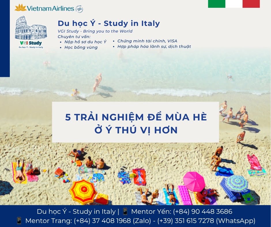 Ảnh minh họa: 5 hoạt động thú vị vào mùa hè ở Ý