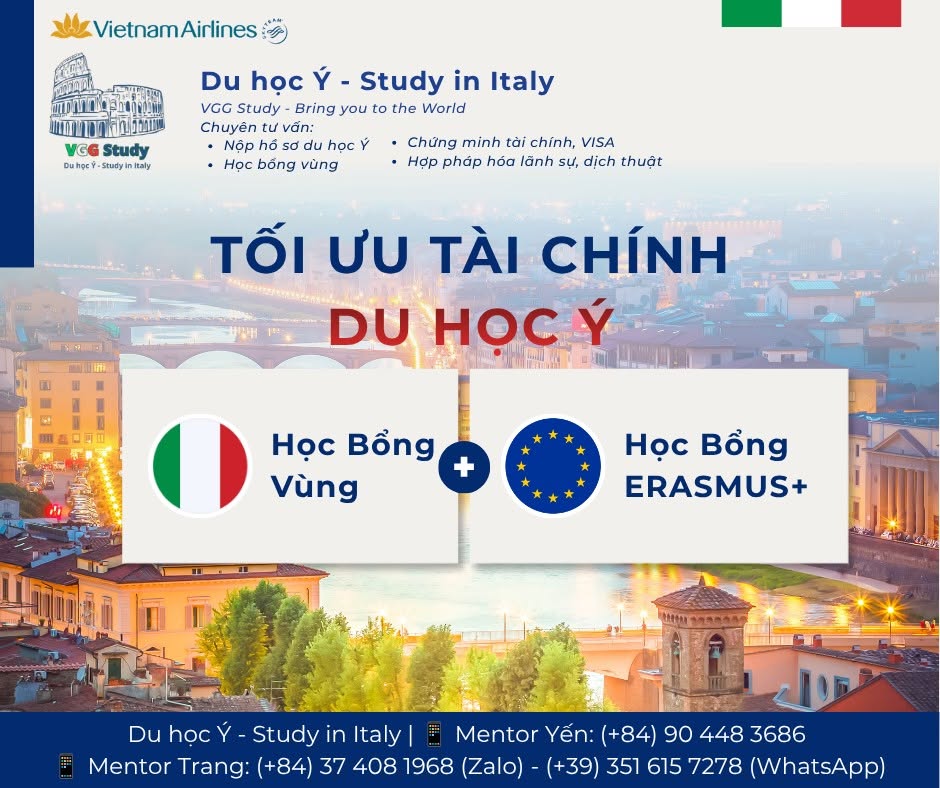 Ảnh minh họa: Chi tiết chiến lược “gối học bổng” – tối ưu tài chính du học Ý tối đa lên đến 15.000–20.000 euro (Phần 1: bậc thạc sĩ)